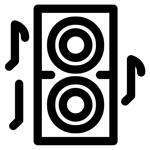 altavoz Basic Rounded Lineal icono