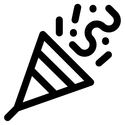 coriandoli Basic Rounded Lineal icona