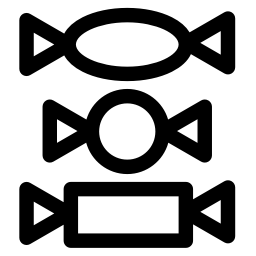 słodycze Basic Rounded Lineal ikona