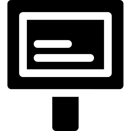 プラカード Basic Rounded Filled icon
