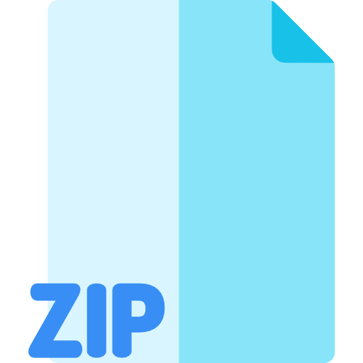 zip файл Basic Rounded Flat иконка