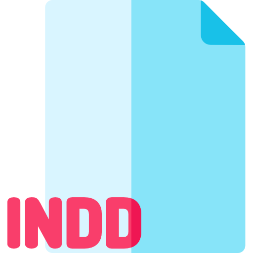 indd-datei Basic Rounded Flat icon