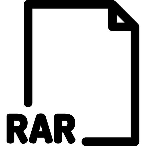 archivo rar Basic Rounded Lineal icono