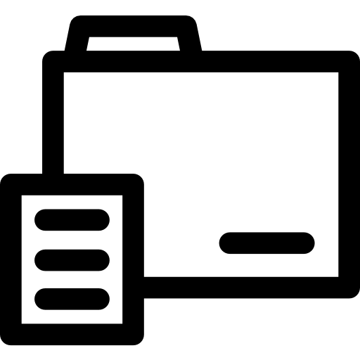 cartella Basic Rounded Lineal icona