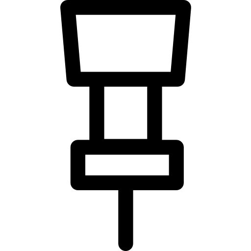 プッシュピン Basic Rounded Lineal icon