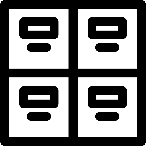 서류 캐비넷 Basic Rounded Lineal icon