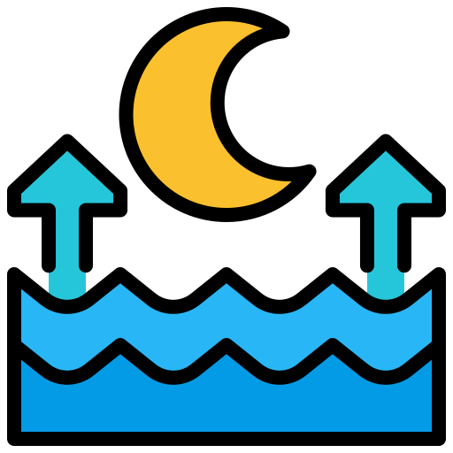 High tide Generic color lineal-color icon