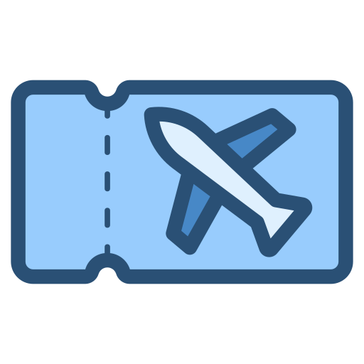 vliegtuigticket Generic color lineal-color icoon