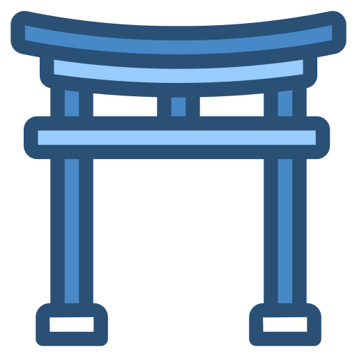 Japanese gate Generic color lineal-color icon