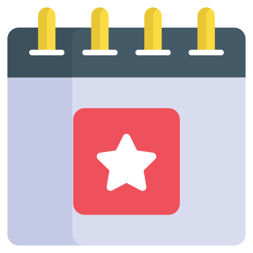 kalendarz wydarzeń Generic color fill ikona
