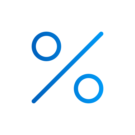 percentuale Generic gradient outline icona