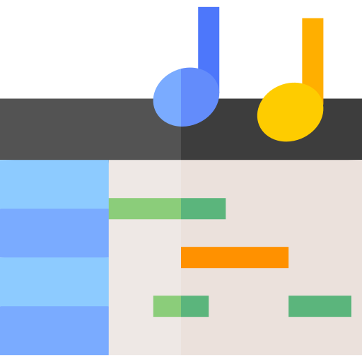 musique Basic Straight Flat Icône