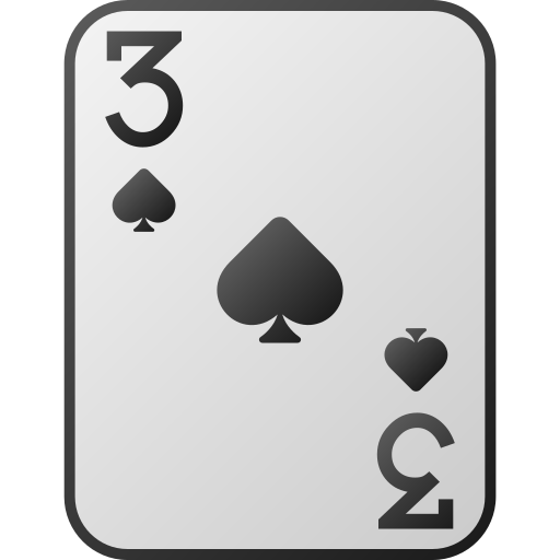 Three of spades Generic gradient fill icon