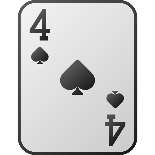 Four of spades Generic gradient fill icon