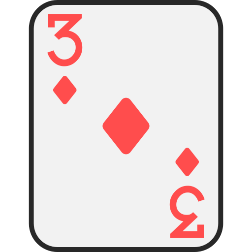 Three of diamonds Generic color lineal-color icon