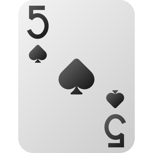 Five of spades Generic gradient fill icon