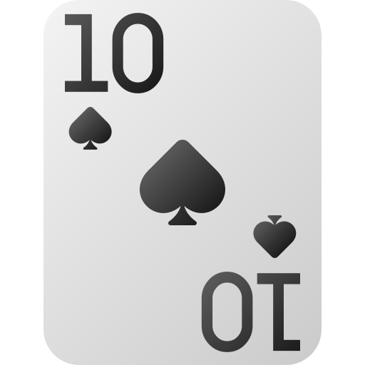 Ten of spades Generic gradient fill icon