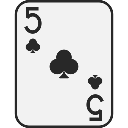 Five of clubs Generic color lineal-color icon