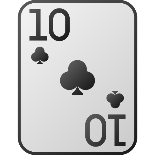 Ten of clubs Generic gradient fill icon