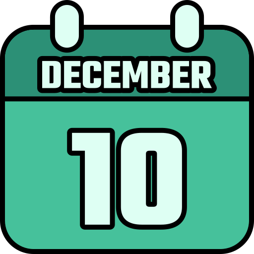10 de diciembre Generic color lineal-color icono