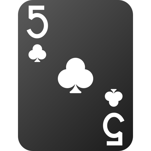 vijf clubs Generic gradient fill icoon