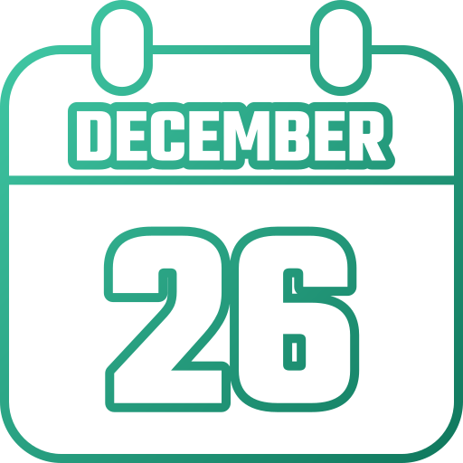 26 de diciembre Generic gradient outline icono