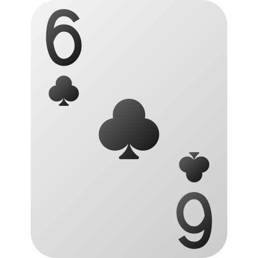Six of clubs Generic gradient fill icon