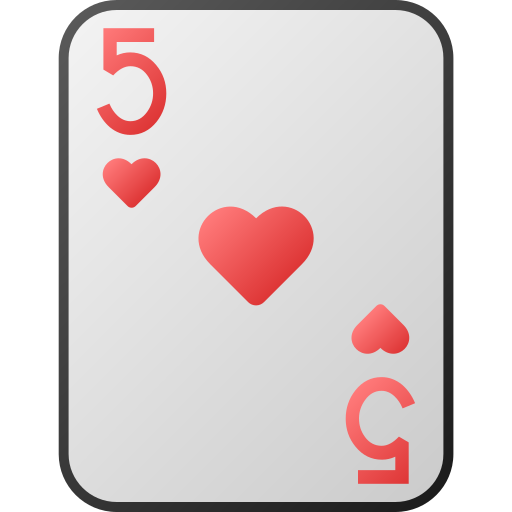 vijf harten Generic gradient fill icoon
