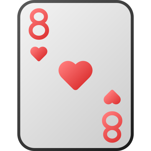 Eight of hearts Generic gradient fill icon