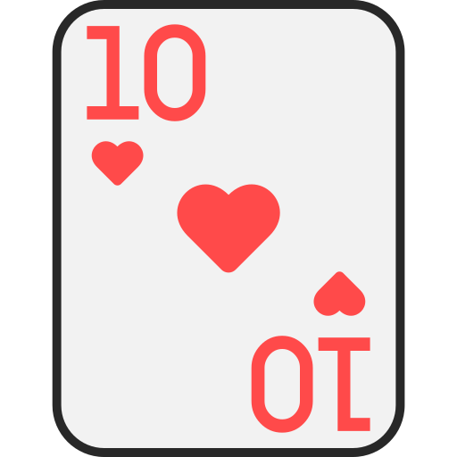 Ten of hearts Generic color lineal-color icon