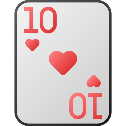 Ten of hearts Generic gradient fill icon