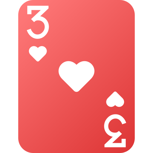 Three of hearts Generic gradient fill icon