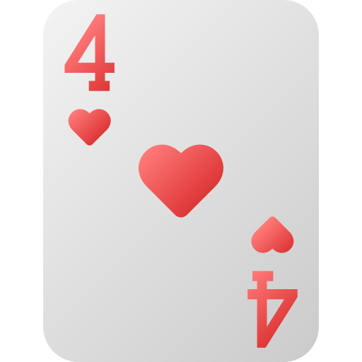 Four of hearts Generic gradient fill icon