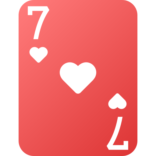 Seven of hearts Generic gradient fill icon
