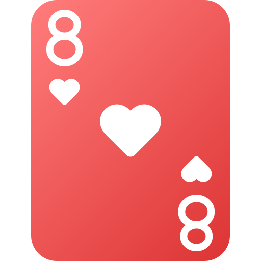 Eight of hearts Generic gradient fill icon