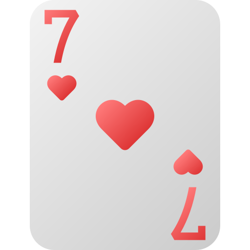 Seven of hearts Generic gradient fill icon