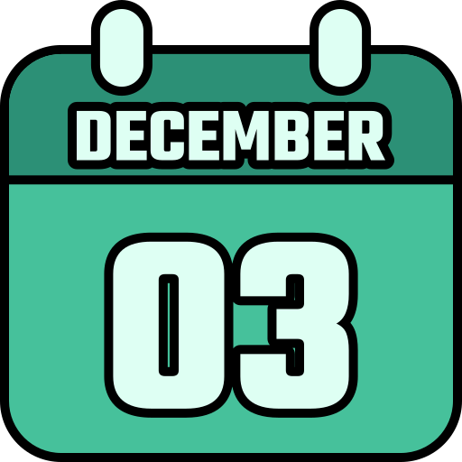 3 de diciembre Generic color lineal-color icono