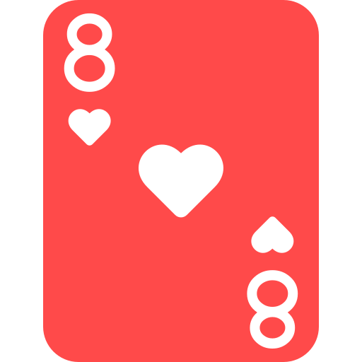 Eight of hearts Generic color fill icon