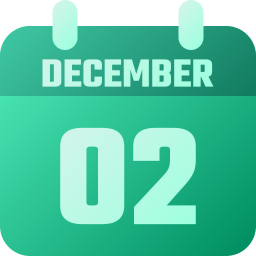 December 2 Generic gradient fill icon
