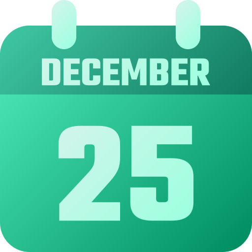 December 25 Generic gradient fill icon
