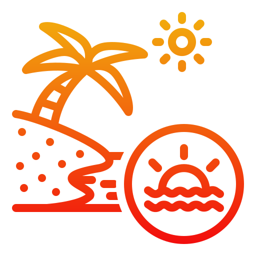 Пляж Generic gradient outline иконка