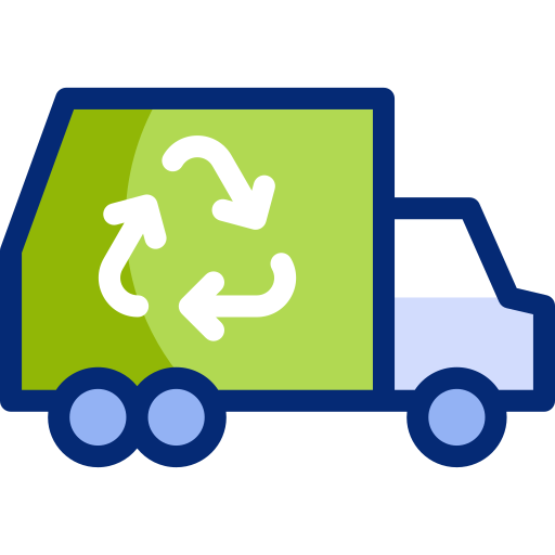 camion di riciclaggio Basic Accent Lineal Color icona