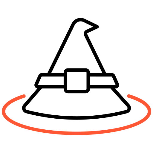 마녀 모자 Generic color outline icon