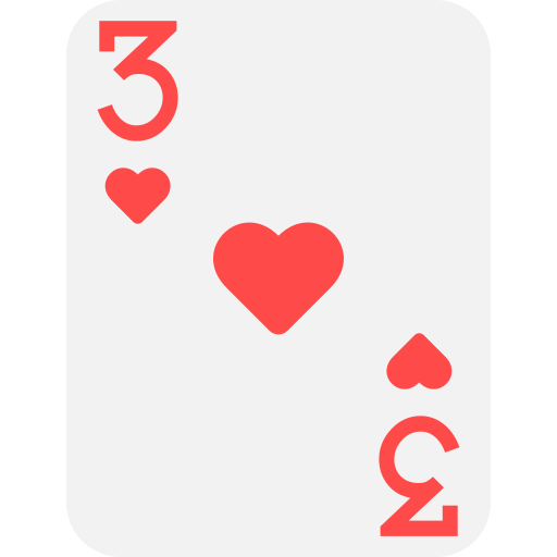 Three of hearts Generic color fill icon