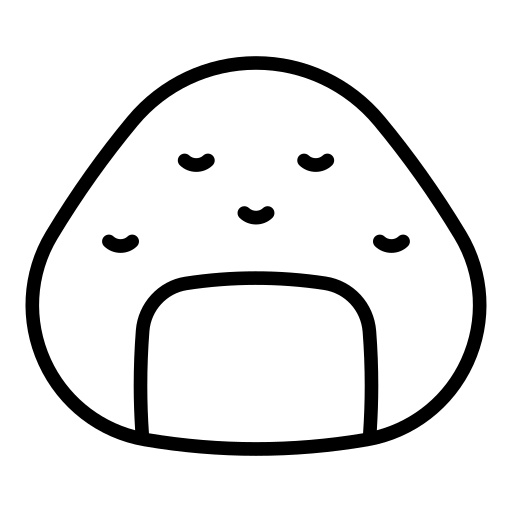 おにぎり Generic black outline icon