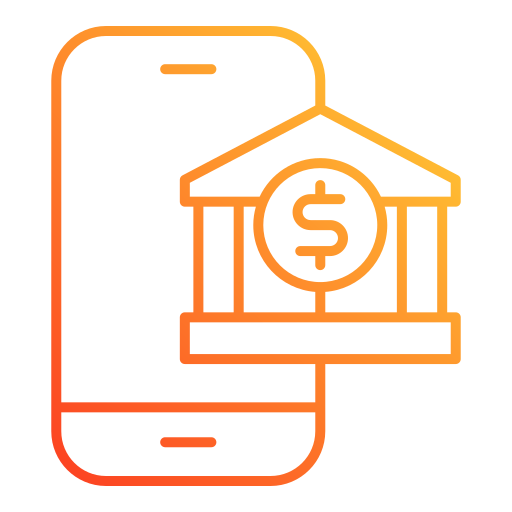 Mobile banking Generic gradient outline icon
