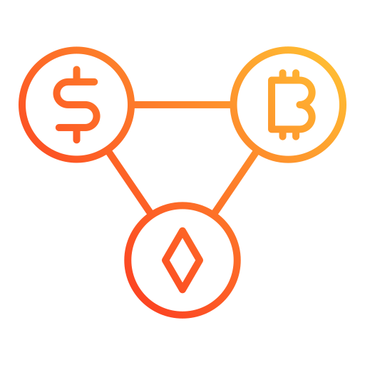 Cryptocurrency Generic gradient outline icon
