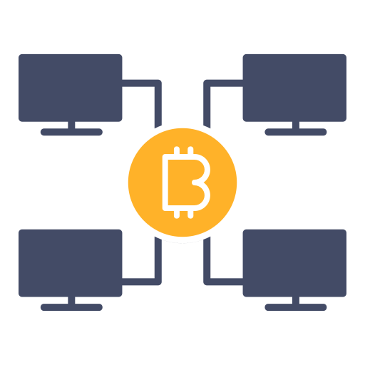 Bitcoin network Generic color fill icon