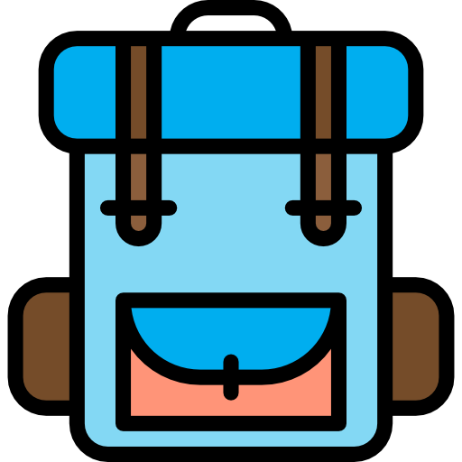 Backpack srip Lineal Color icon