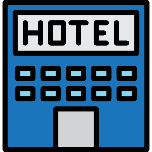 hotel srip Lineal Color icono